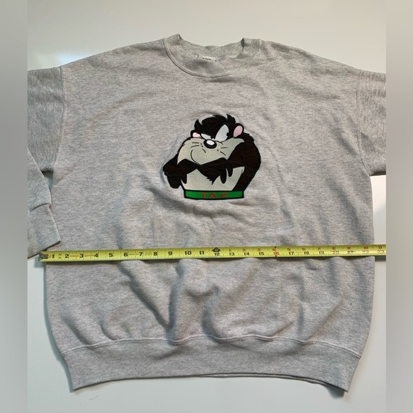 Vintage Looney Tunes Taz Sweatshirt Size M-L - Picture 5 of 11
